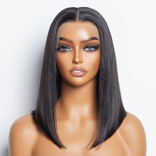 Pre - Plucked 13x4 Lace Front Straight Bob Wig 150% Density - Lordess Beauty