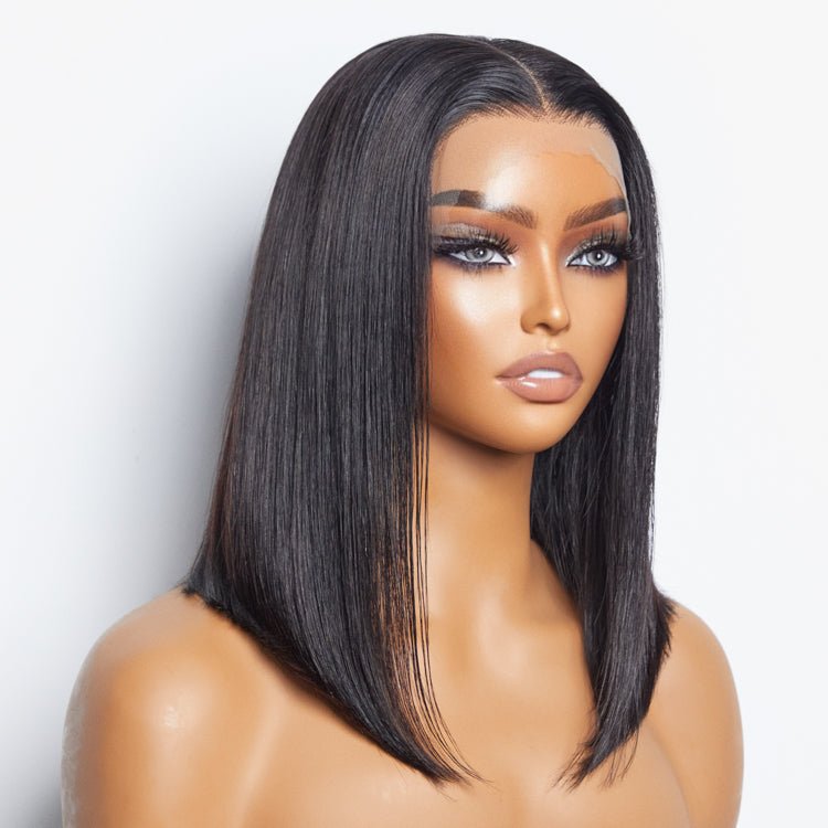 Pre - Plucked 13x4 Lace Front Straight Bob Wig 150% Density - Lordess Beauty
