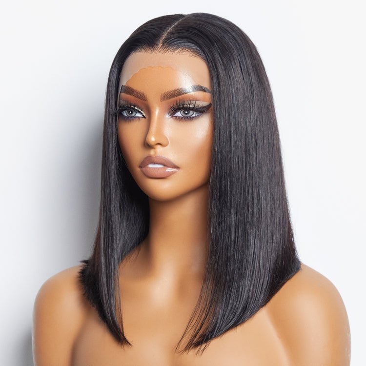 Pre - Plucked 13x4 Lace Front Straight Bob Wig 150% Density - Lordess Beauty