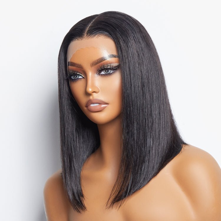Pre - Plucked 13x4 Lace Front Straight Bob Wig 150% Density - Lordess Beauty