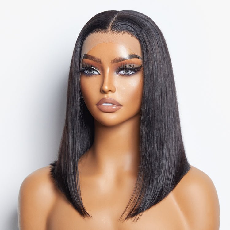 Pre - Plucked 13x4 Lace Front Straight Bob Wig 150% Density - Lordess Beauty